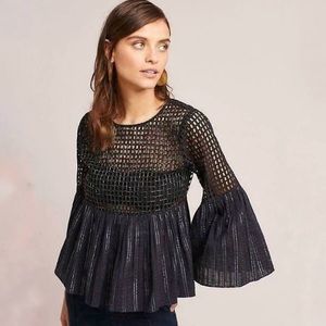 NWOT Maeve Sequin Peplum Shirt